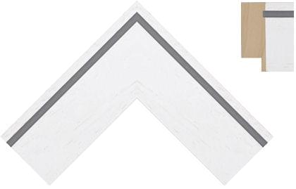 50mm Painted grain white with grey indented backline