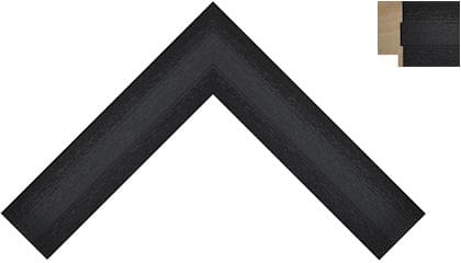 30mm Painted grain black with center indent