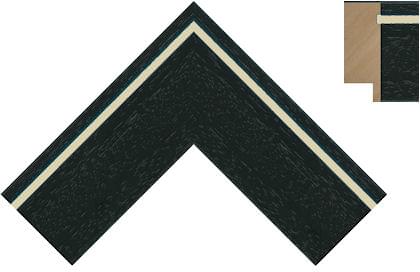 50mm Painted grain black with calico indented backline