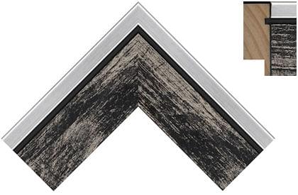 55mm Burnished black with bright silver back edge