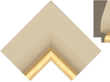85mm ' Scoop ' smooth cream with mottled gold line ( c )