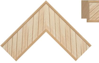 48mm Parquet cream band on beech