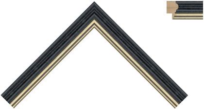 20mm Antique spotted black with a double gold line