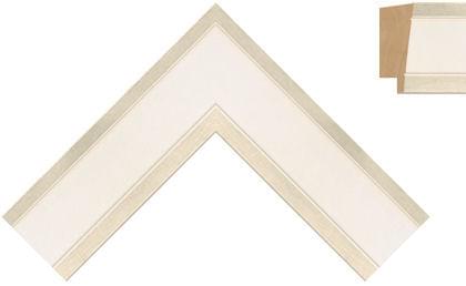 45mm Sloped white with burnished silver edges