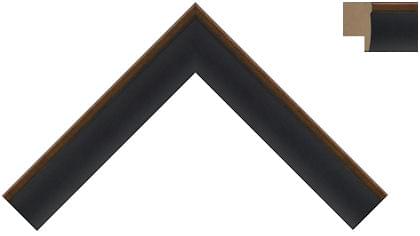 25mm Black with antique bronze line and back