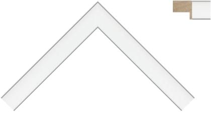 20mm Smooth Italian white with bright silver edge details