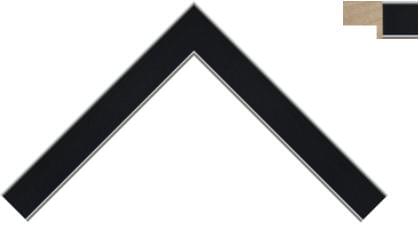 20mm Smooth Italian black with bright silver edge details