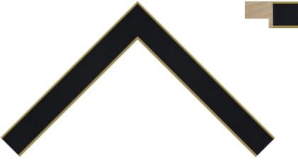 20mm Smooth Italian black with bright gold edge details