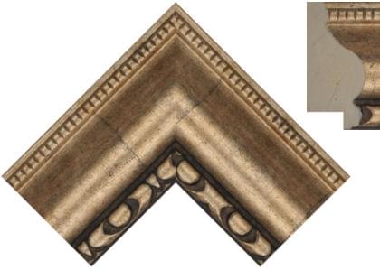 74mm Baroque style ' Champagne ' gold