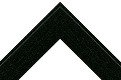 60mm Flat painted grain black Raised back edge