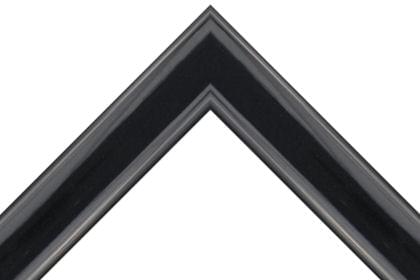 50mm Rounded high gloss solid black