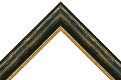 47mm Black and gold crackle gold line
