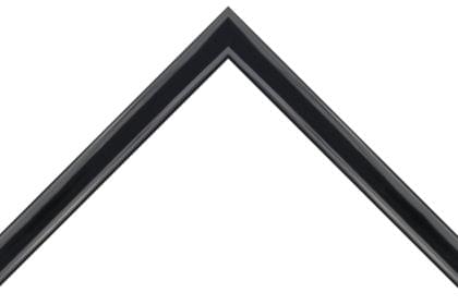 22mm Rounded edge high gloss solid black