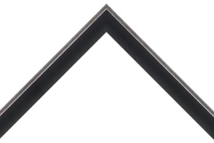 25mm Black with antique silver line and back