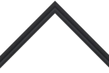 20mm Smooth ' scoop ' matt black
