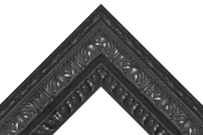 80mm Georgian black and silver burnish