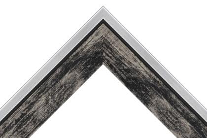 55mm Burnished black with bright silver back edge