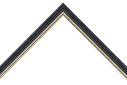 20mm Antique spotted black with a double gold line
