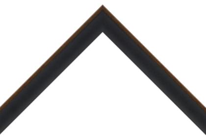 25mm Black with antique bronze line and back