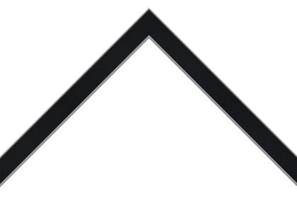 20mm Smooth Italian black with bright silver edge details