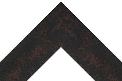 72mm Rounded cracked matt black over burnt bronze