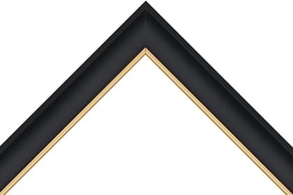 36mm Smooth reverse black gold line