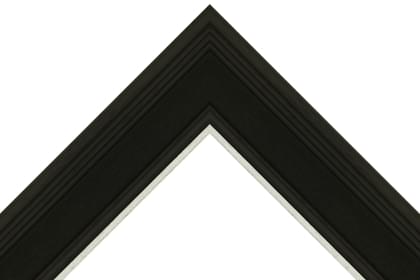 52mm Painted grain black with silver inside line