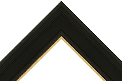 52mm Painted grain black with gold inside line
