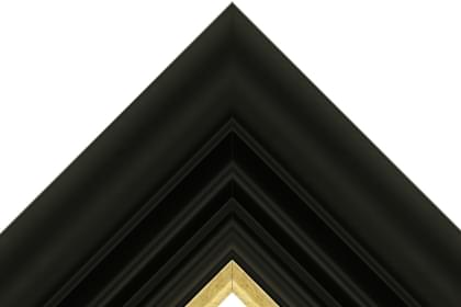 110mm Corinaldo smooth black with brushed antique gold line
