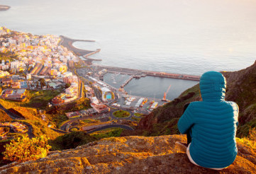 Santa Cruz city on La Palma island in the morning