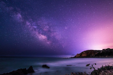 A beautiful milky way in the sky of Sardinia