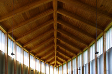 Roof made from hull of a boat 