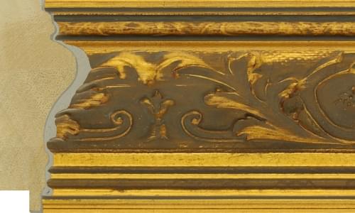 an ornate gold collage photo frame