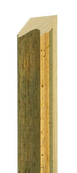 47mm Green mottled marble gold line