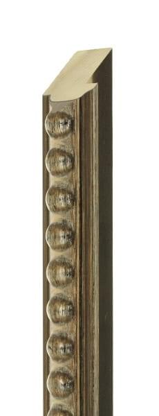 30mm Old rustic silver kidney (high pattern)