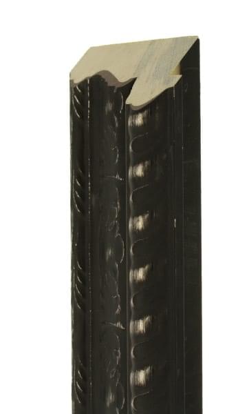 80mm Georgian black and silver burnish