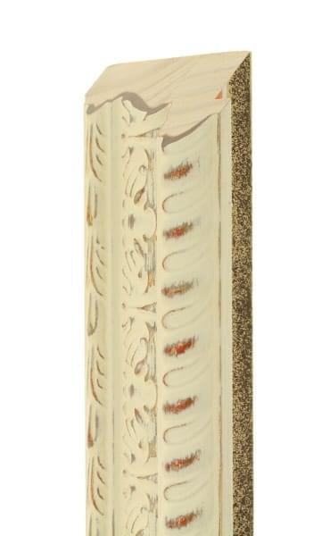 80mm Georgian style white wash with gold burnish