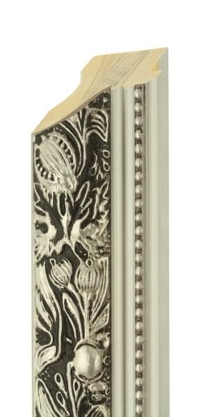 58mm Matt silver Daliha (high pattern)