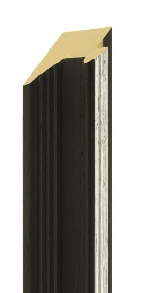 52mm Painted grain black with silver inside line