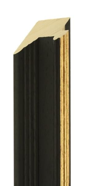 52mm Painted grain black with gold inside line