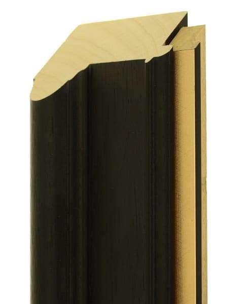 95mm Painted grain black - 15mm pale gold slip