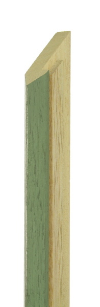 19mm Painted green over brown silver line - 9mm pine box