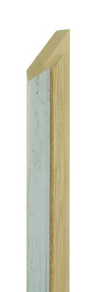 19mm Painted light blue over brown silver line - 9mm pine box