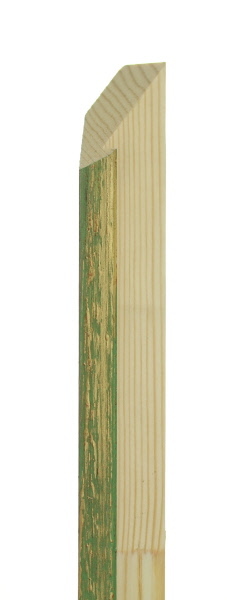 25mm 'Vintage' green and gold