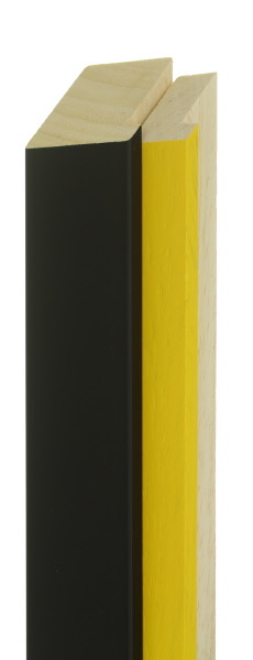 40mm flat smooth black - 14mm  marigold slip