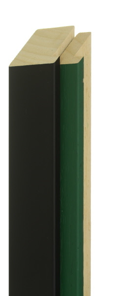 40mm flat smooth black - 14mm green slip