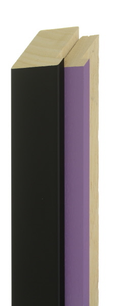 40mm flat smooth black - 14mm mid purple slip