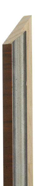 20mm medium walnut - pewter and black