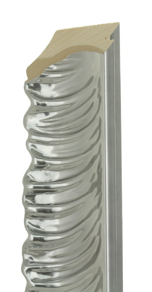 63mm Ornate gloss silver