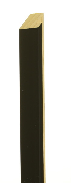 23mm Flat smooth brushed black